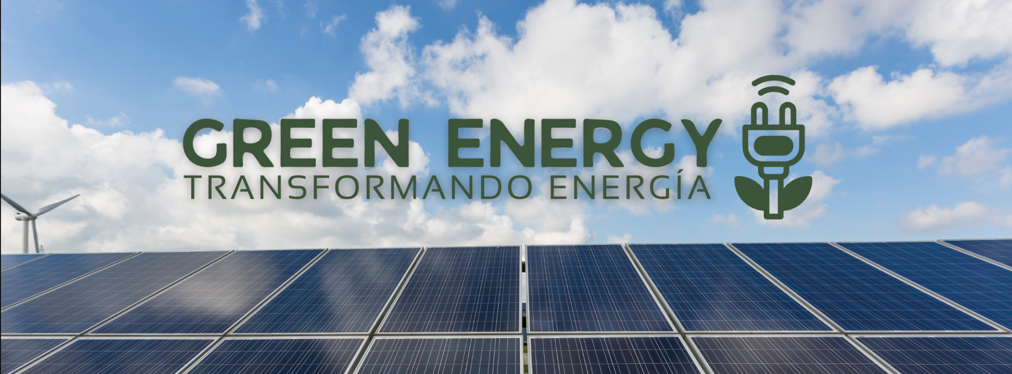 Paneles solares con cielo despejado Green Energy México